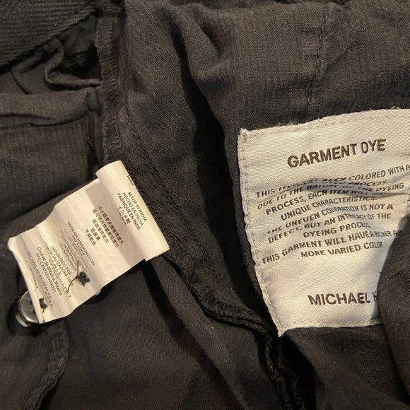 Michael Kors Men's Black Grey Palm Leaf Cotton Shorts - Size 34 - Picture 5 of 5